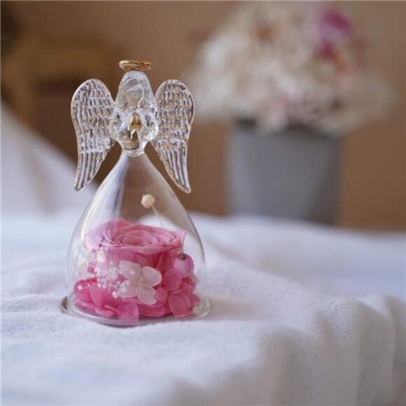 Yamonic Mom Birthday Gifts for Mom, Angel Figurines with Real Rose Gifts - Picture 5 of 7